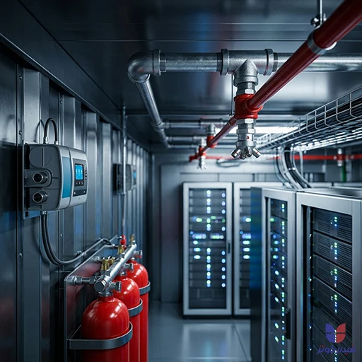 اطفاء حریق دیتاسنتر کانتینری