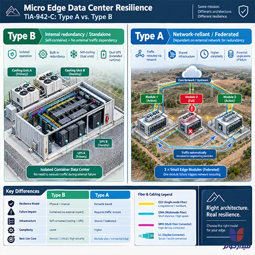 Micro Edge Data Center Resilience (TIA-942-C: Type A vs. Type B)